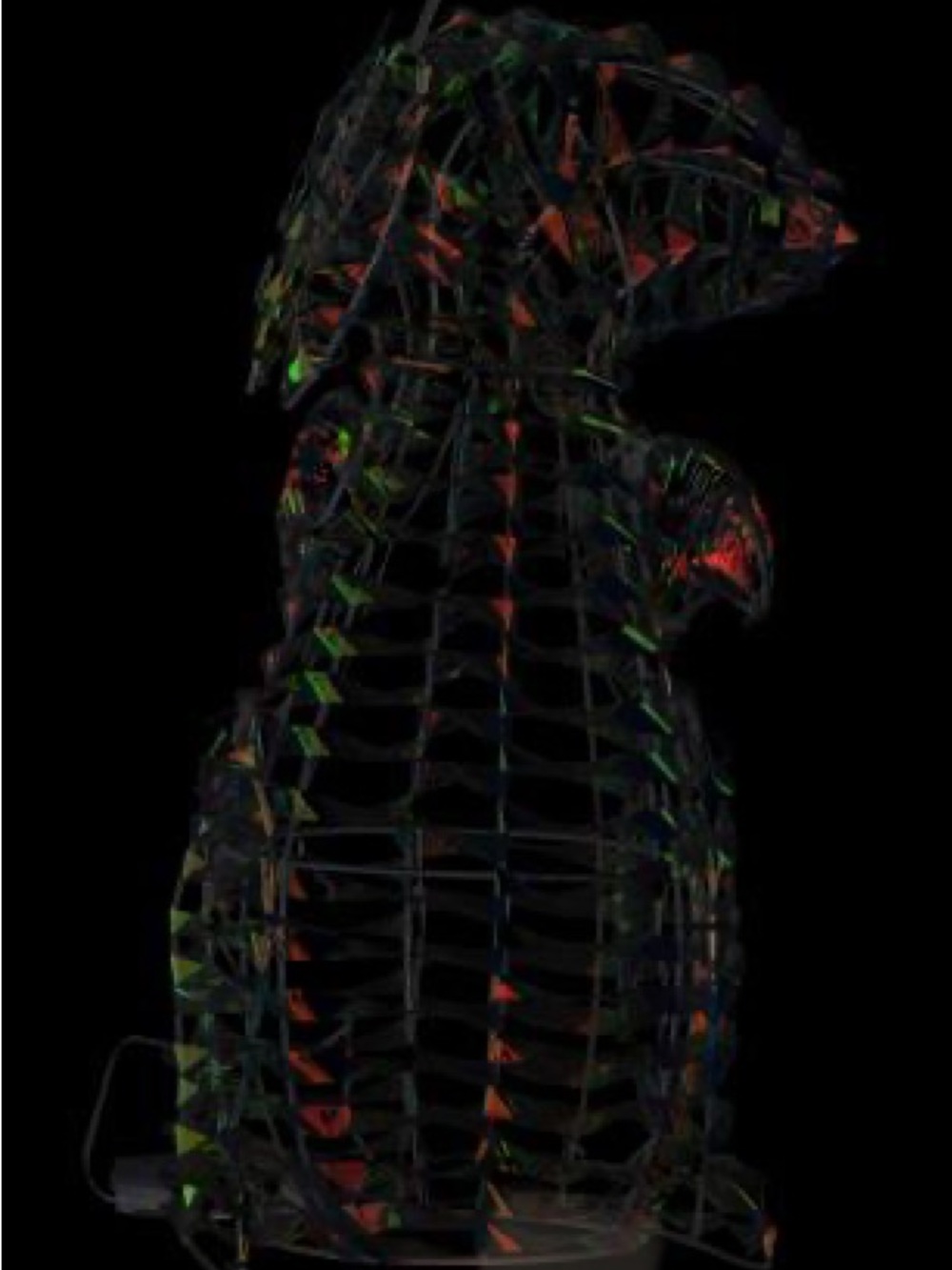 🆕- Christian Siriano 24in Iridescent LED Bunny With 3D DETAILS WIREFRAME